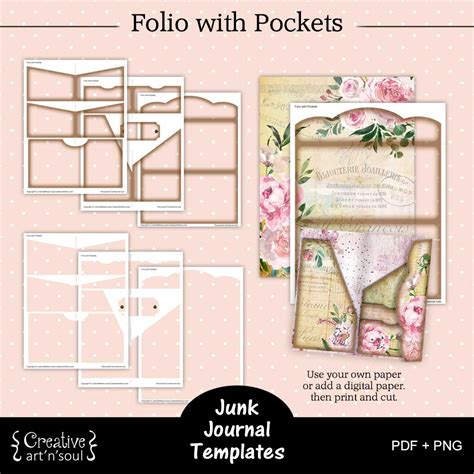 Junk Journal Pocket Templates